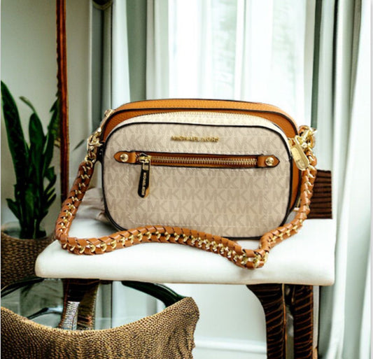 Set Of 2 Sling Leather Crossbody Handbag For Women