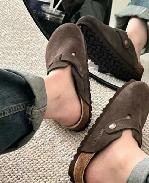 Casual Footbed Sued Leather Sandals Shoes For Men