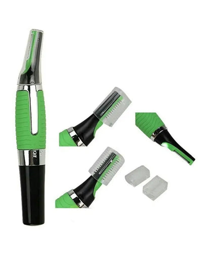 All in One Trimmer small Touches Nose Hair Trimmer with Built in LED Light (Green)