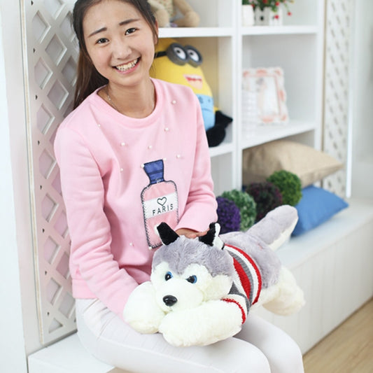 Siberian Husky Lies Prone Soft Toy - Shopaholics