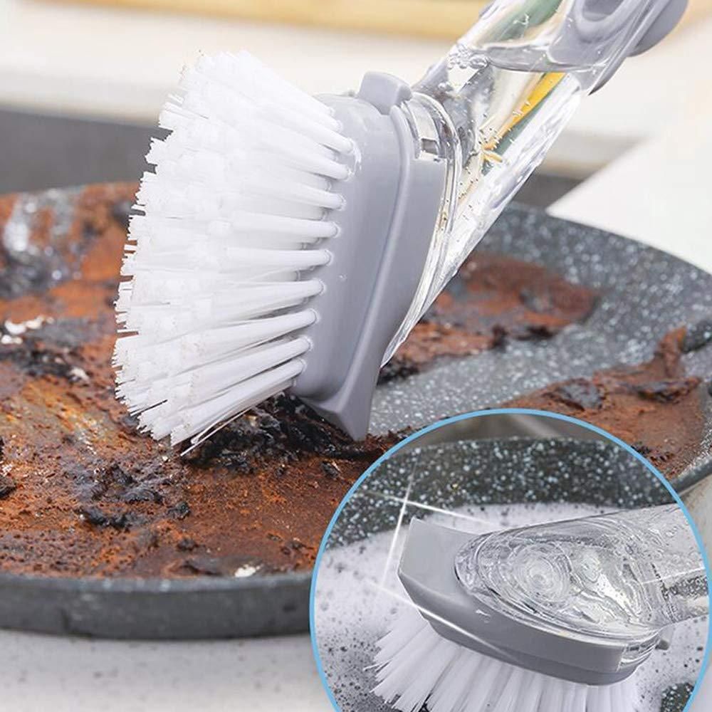 Automatic Liquid Tank Kitchen Utensils Sink Cleaning Brush - Shopaholics