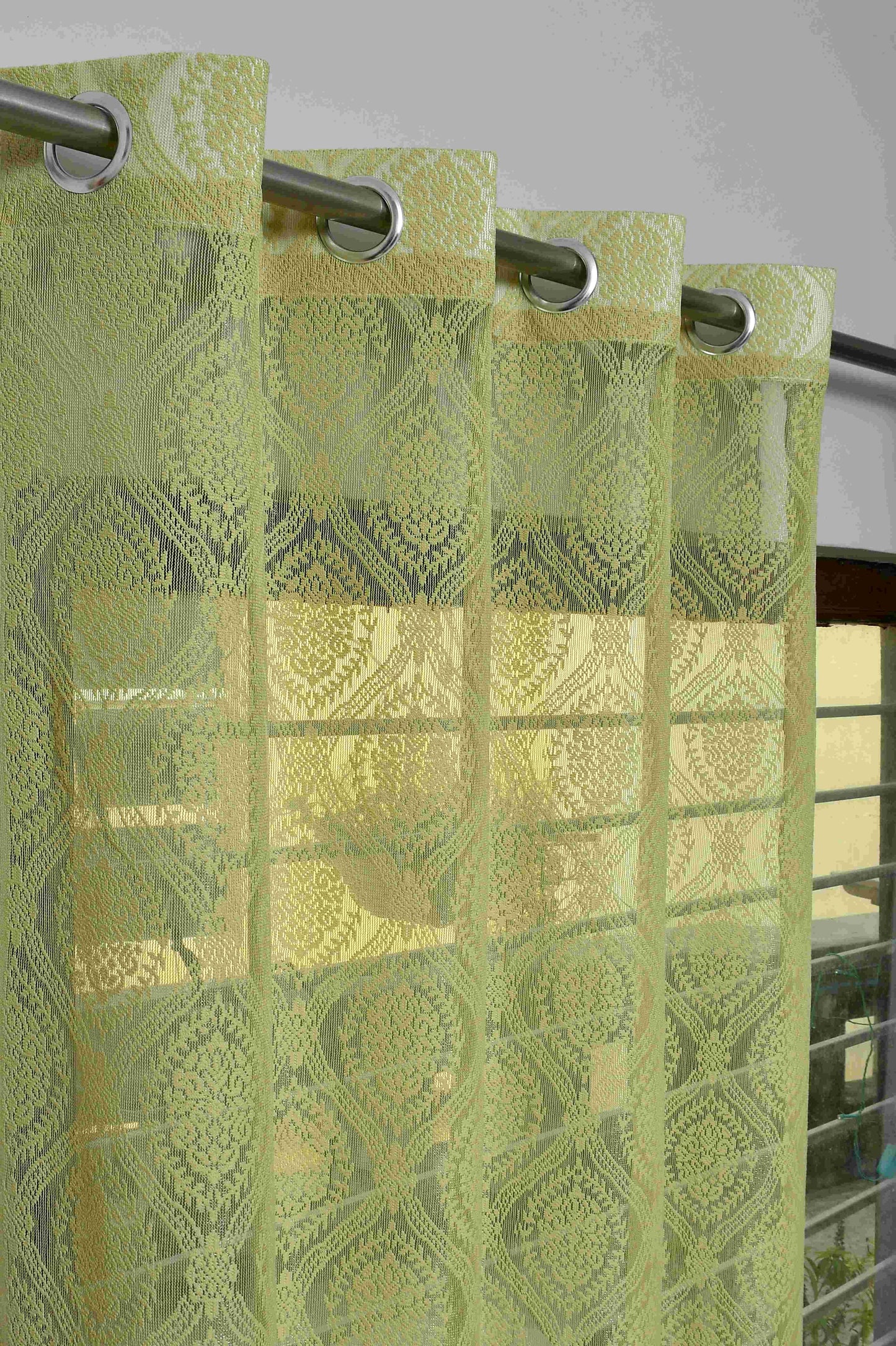 Polyester Netted Fine Quality Window Curtains - Shopaholics