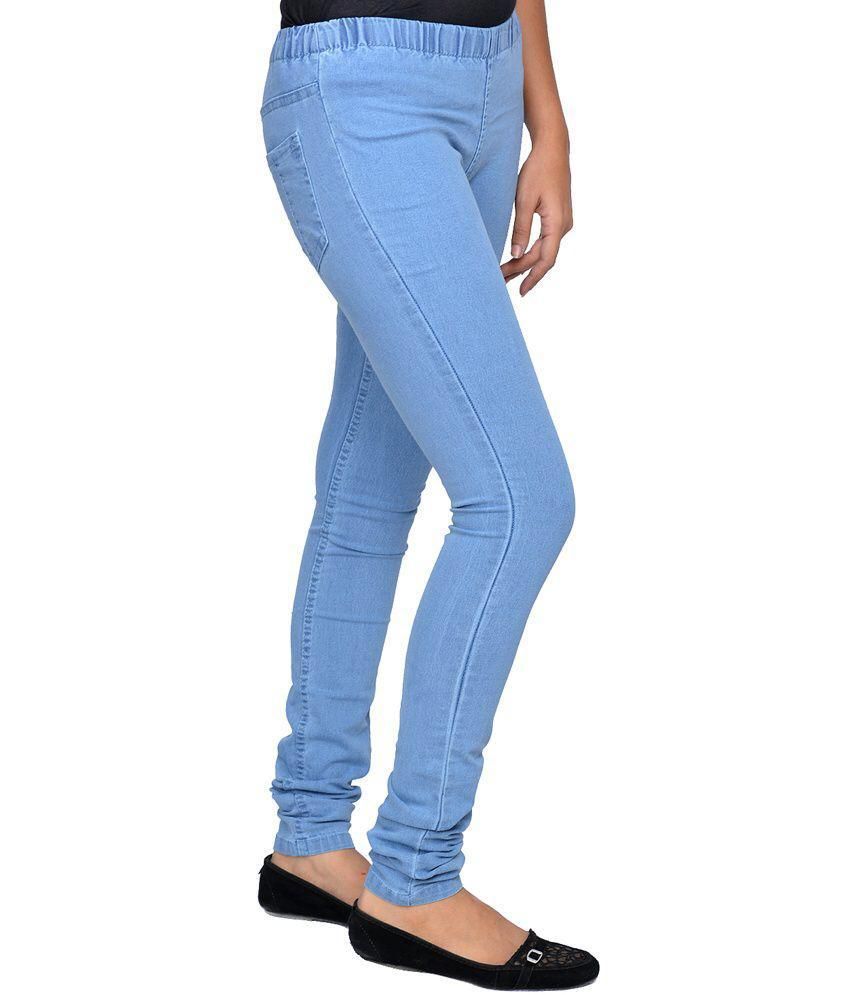 Plus Size Denim Solid Jeans For Women - Shopaholics