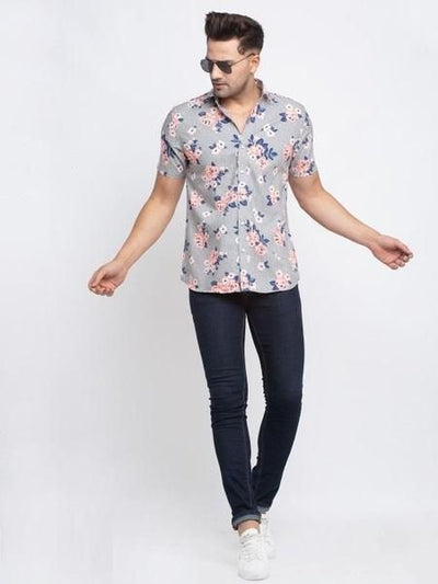 Cotton Woven Printed Regular Fit Casual Shirt For Men - M - Shopaholics