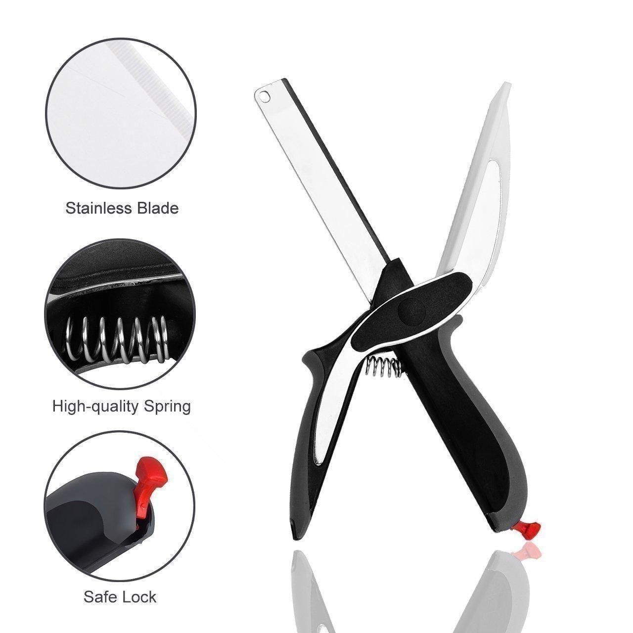 2 in 1 Steel Smart Cleaver Cutter For Kitchen Knife - Shopaholics