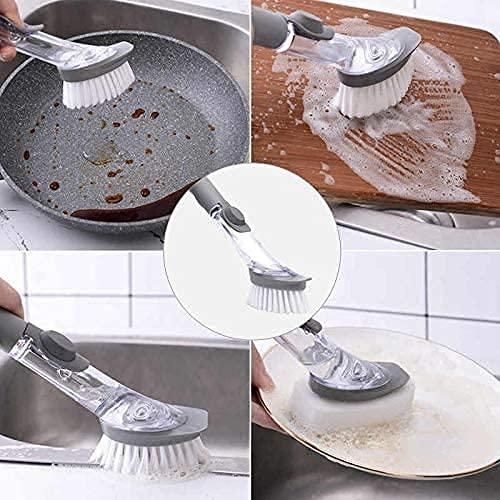 Automatic Liquid Tank Kitchen Utensils Sink Cleaning Brush - Shopaholics