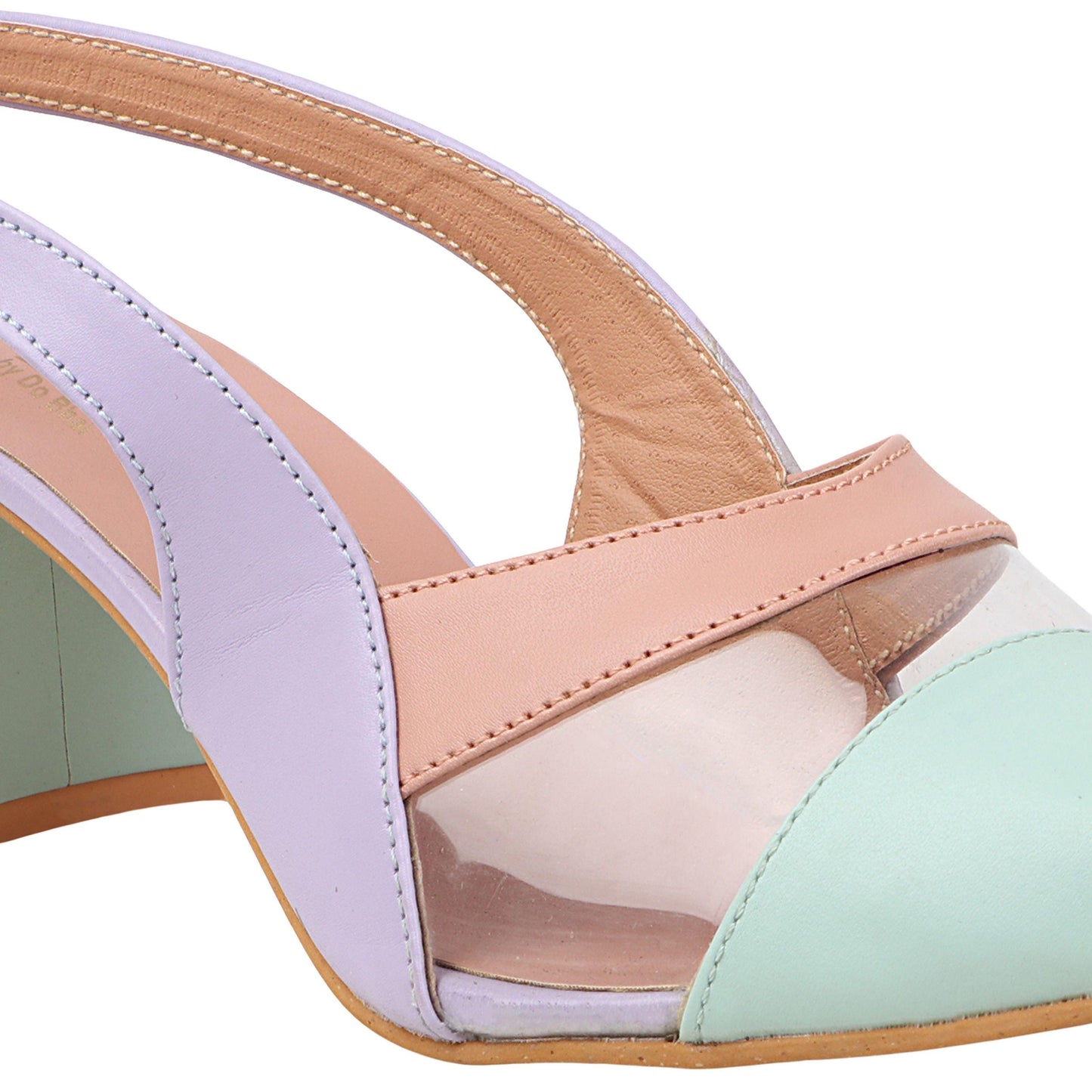 Solid Green Heels Slip-On Sandal For Women - Shopaholics