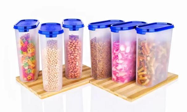 Container-2500 ml Plastic Grocery Container (Pack of 6) - Shopaholics