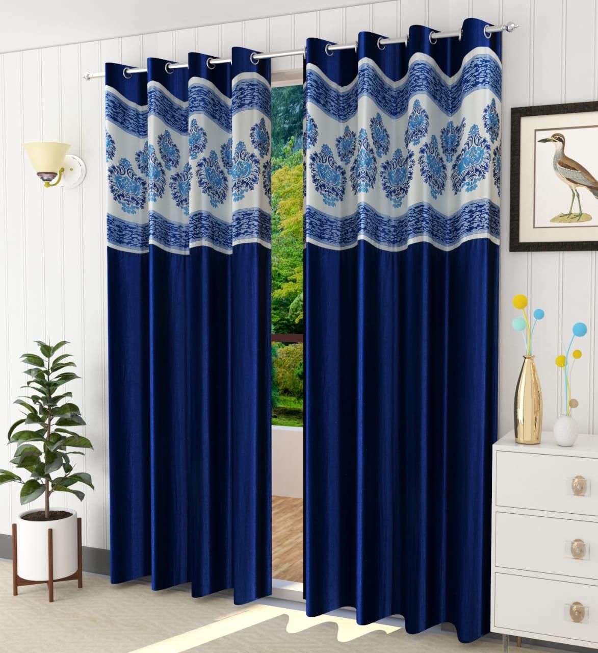 Polyester Sheer 5 Ft Window Curtain - Shopaholics