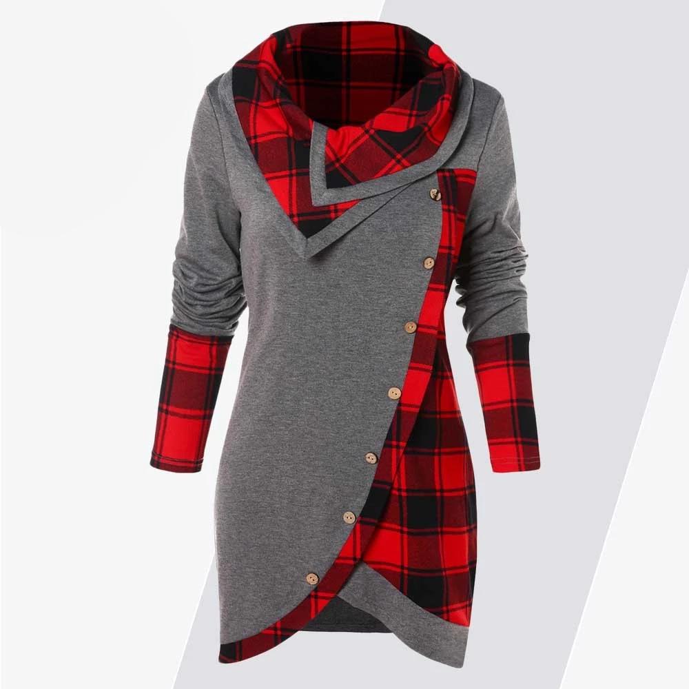 Women Casual Long Sleeve Asymmetrical Tops – Shopaholics