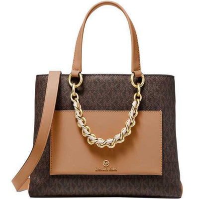 Carmen Satchel Leather Shoulder Handbag For Women - Light Brown - Shopaholics