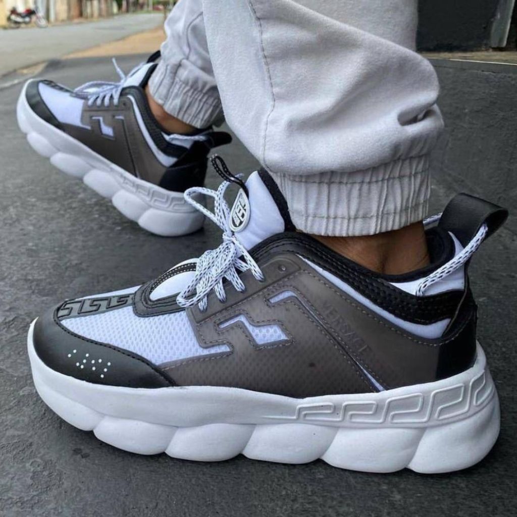Versace x 2 Chainz Black Chain Reaction Sneakers - size 41