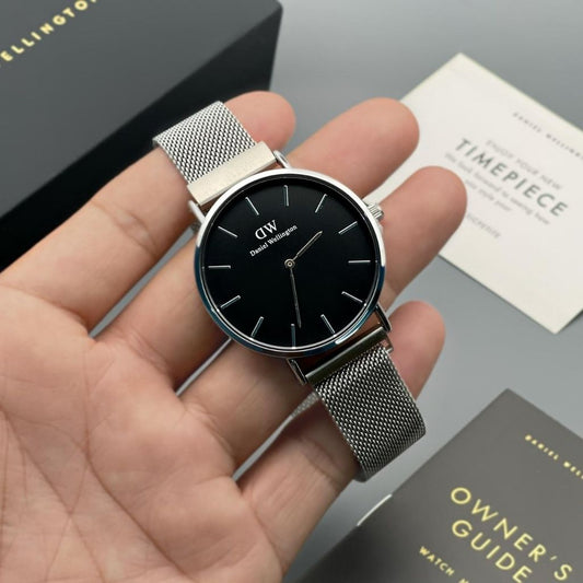 Classic Silver Stainless Steel Wrist Watch For Men - Silver - Shopaholics