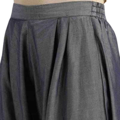 Cotton Back Elastic Sequin Drape Pant For Women - Shopaholics