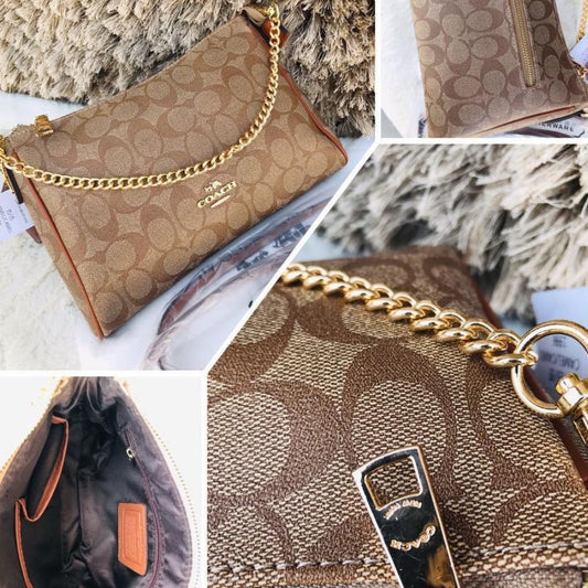 Designer Solid Sling Leather Handbag For Women - Shopaholics