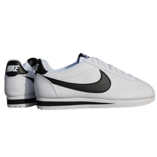 Elegant Classic Cortez Leather Running Shoes For Men - 40 / White-Black - Shopaholics