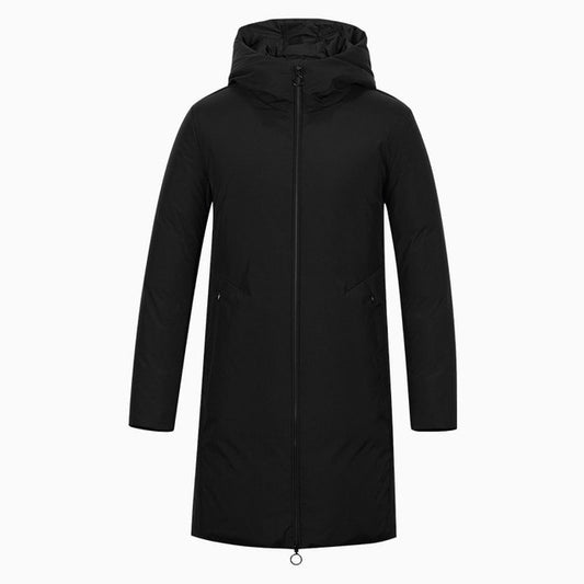Winter Hoodies Long Down Jacket - Black / M - Shopaholics