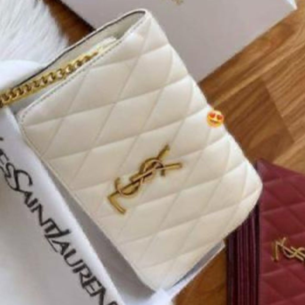 Ysl white sling on sale bag