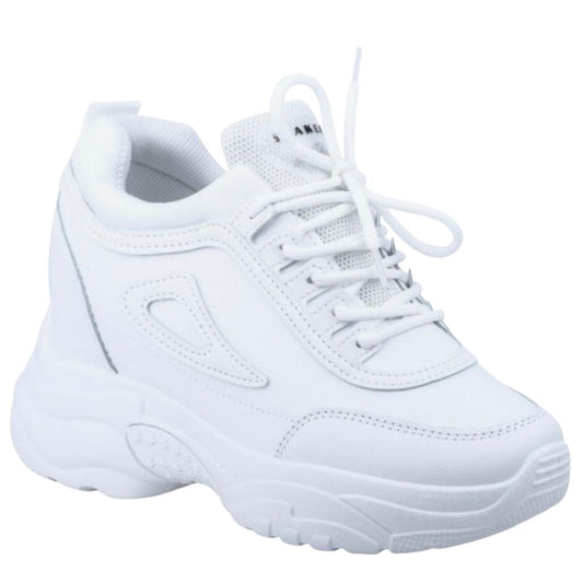 Latest Inner High Heel Sports Running Shoes For Women - 3 / White - Shopaholics