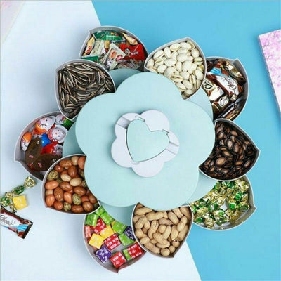 Serving Rotating Compartments Flower Candy Box - Large - Shopaholics