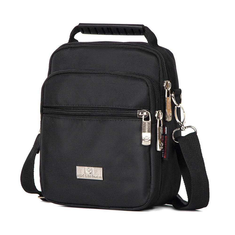 Black Leather Crossbody Bag Small Flap Messenger Bag Quality