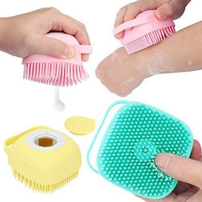 Silicon Cleaning Brushes Massage Skin Scrubber Can Fill Shampoo - Shopaholics