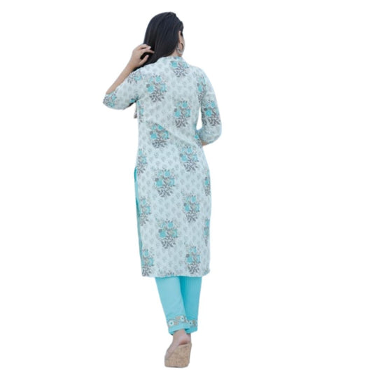 Sippy Work Rayon Kurti With Embroidered Pant For Women - Shopaholics
