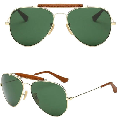 Trendy Mirror Aviator Sunglasses For Men And Women - Green - Shopaholics