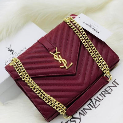 Trendy Pu Leather Sling Bag For Women - Maroon - Shopaholics