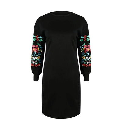 Winter Mini Dress For Women - Black / L - Shopaholics
