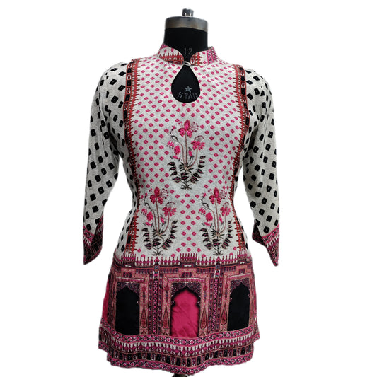 Fashionable Crepe Silk Digital Printed Cord Set For Women