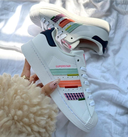 Elegant Superstar Multi Sneakers Shoes For Women