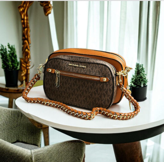 Set Of 2 Sling Leather Crossbody Handbag For Women