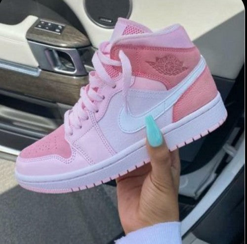 Jordan 1 Retro Mid Digital Sneakers Shoes For Women