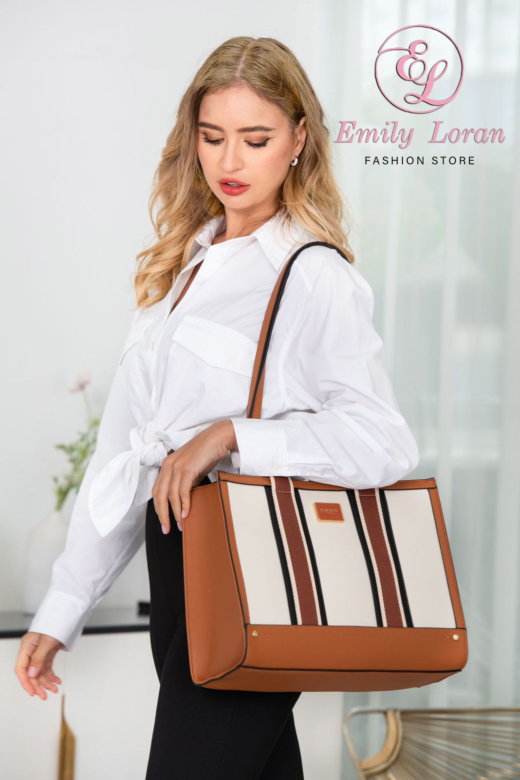 Designer Leather Tote Shoulder Handbag For Women