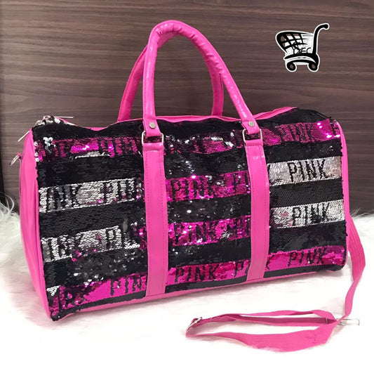 Secret Pink Duffel Travel Shoulder Handbag For Women