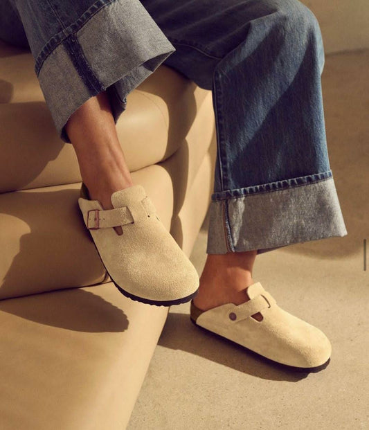 Casual Footbed Sued Leather Sandals Shoes For Men