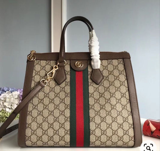 Brown Designer Pu Leather Handbag For Women