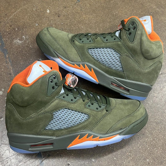 Jordan Retro 5 Olive Sneakers Shoes For Men
