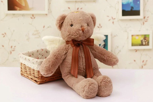 Cute Cartoon Angel Teddy Bear 40cm - Brown - Shopaholics