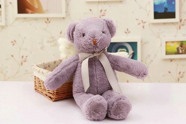 Cute Cartoon Angel Teddy Bear 40cm - Purple - Shopaholics