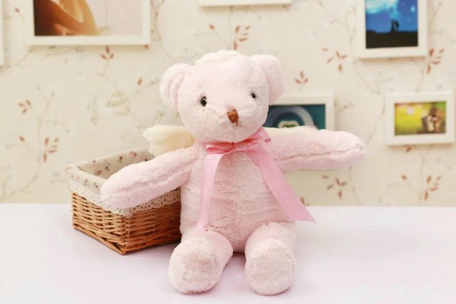 Cute Cartoon Angel Teddy Bear 40cm - Light Pink - Shopaholics