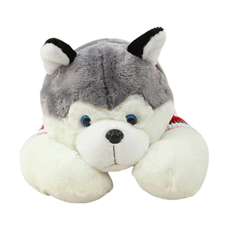 Siberian Husky Lies Prone Soft Toy - Shopaholics