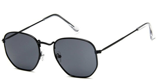 Metal Frame Sunglasses For Men And Women - Black gray - Shopaholics