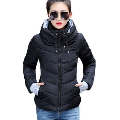 Women Warm Parkas Thicken Outerwear Jacket - Black / L - Shopaholics