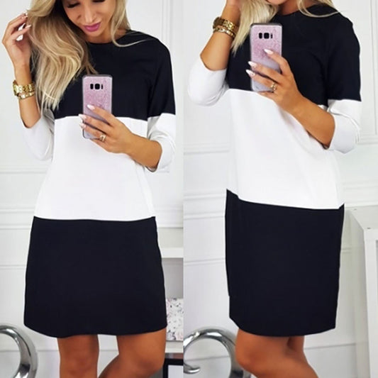 Women O-Neck Fashion Dress - Shopaholics