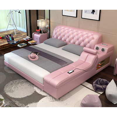 Ultra Modern Luxury Smart Bed With Couch - Pink - Shopaholics