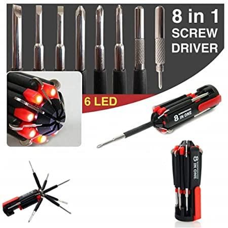 Screw Driver Multi Screwdriver With LED Portable Torch - Shopaholics