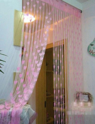 Heart Polyester Net String Door Curtain - Shopaholics