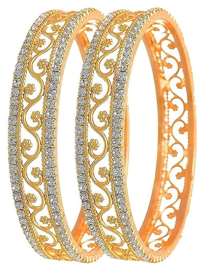Beauteous Gold Plated Bangles For Women - 2.8 - Shopaholics